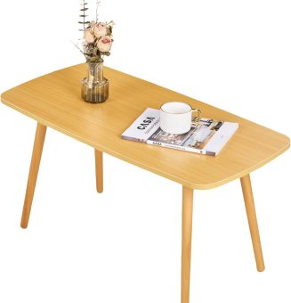 VECELO ローテーブル 幅80x奥行き40x高さ42CM ミニテーブル コーヒーテーブル 組立簡単 省スペース 一人暮らし 北欧 シンプル おしゃれ